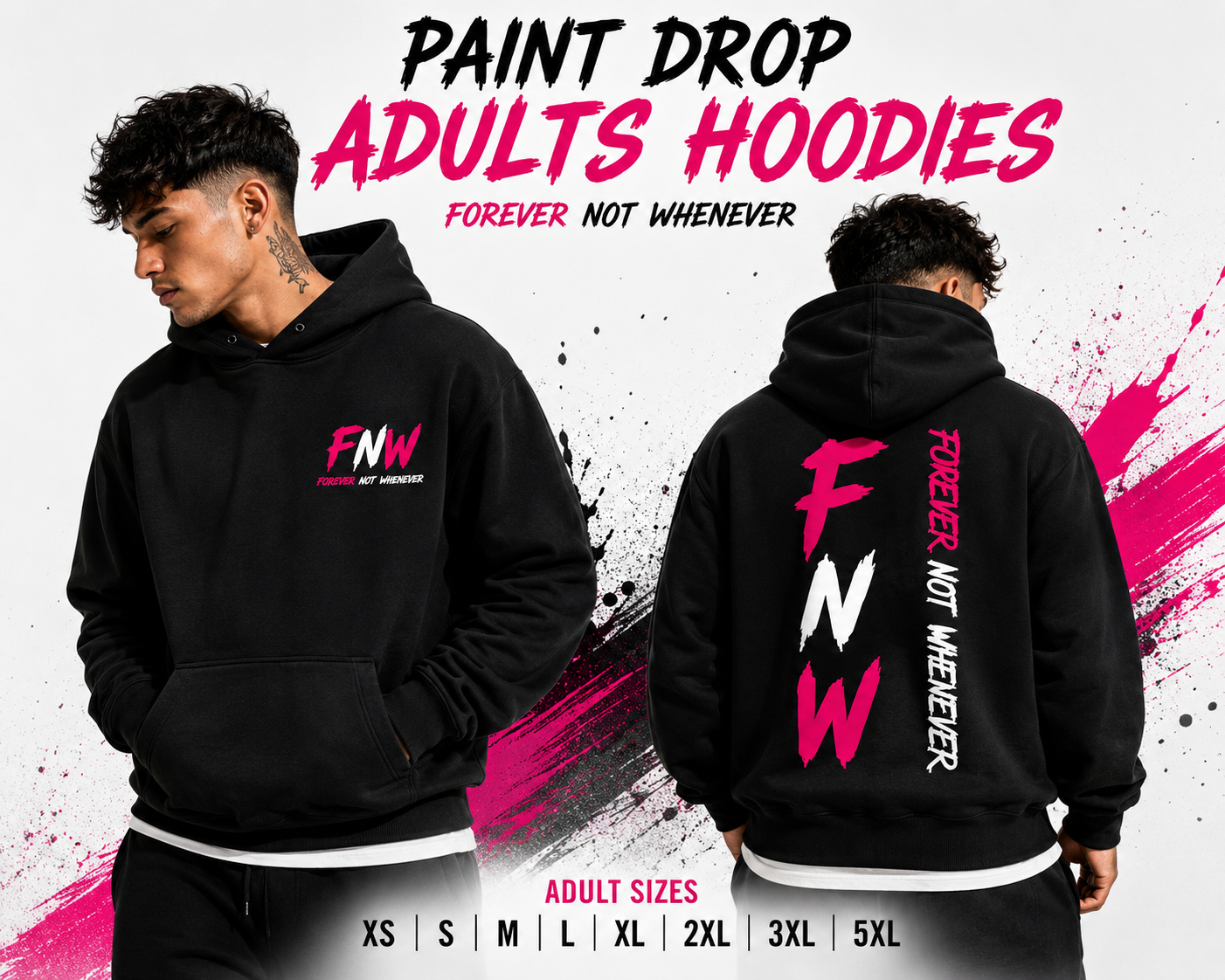Adults Paint Drop Hoods